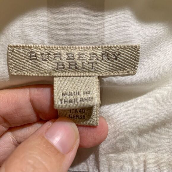 Burberry Brit Checkered Cotton Peggie Mini Pleated Dress Size 6 Long Sleeve - Picture 7 of 9